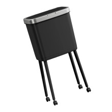 Durable Wheeled Kitchen Waste Bin 15L Spacious Size Ideal-Black