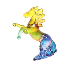 Standing Horse Figurines Crystal Horse Statues Glass-colorful