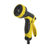 Car Wash Foam Gun with Builtin Soap Dispenser, 8Mode Pressure Hose Nozzle for Auto Cleaning (Yellow01)