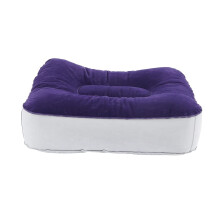 Inflatable Footrest Pillow for Airplane Travel Adjustable Ergonomic Foot Support Blue