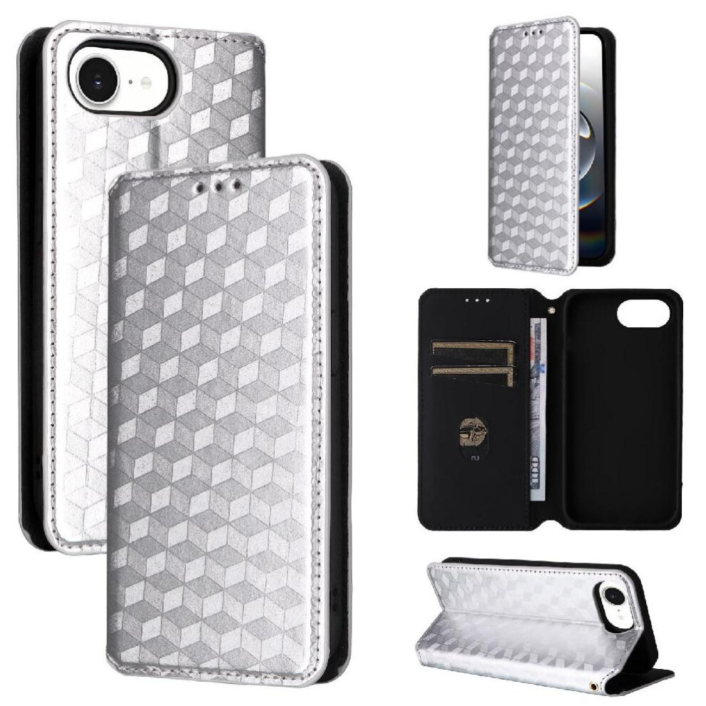 Case For Iphone 17E Pu Leather Magnetic Closure Wallet 3D Pattern Card Slots Holder 764563344307