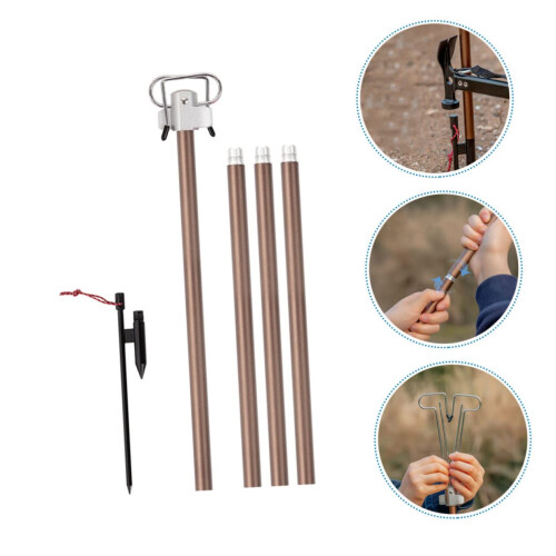 Camping Lantern Stand with Stable Support, Foldable Lightweight Rack for Outdoor Use 2