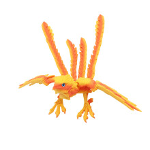 Artistieke beweegbare feniksen sculptuur 3D-geprint-Oranje