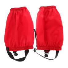 Hiking Gaiters Waterproof Breathable Leg Gaiters Adjustable Snowproof Sandproof Red Outdoor Gear