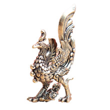 Elegant Antique Brasses Phoenixes Sculpture Spreading Wing with