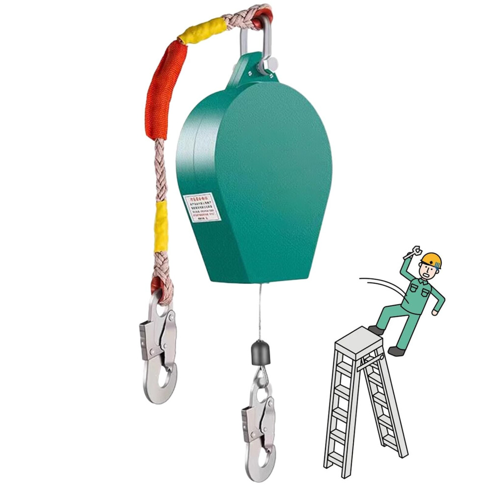 30M Self Retracting Lifeline With Alloy Steel Hook, Dual Locking Fall Arrester For Roofing And Construction 9771547032953