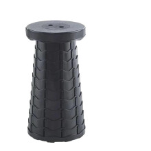 Portable Folding Telescopic Camping Stool, Lightweight and Compact Outdoor Chair Black
