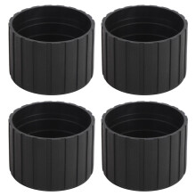 4pcs Plastic Chair Leg Protectors 50mm Round Anti Slip Caps for Wooden Floors Noise Reduction Design