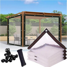 Clear Plastic Tarp 11x25 FT Heavy Duty Clear Vinyl Tarpaulin Waterproof Transparent Cover for Patio Greenhouse