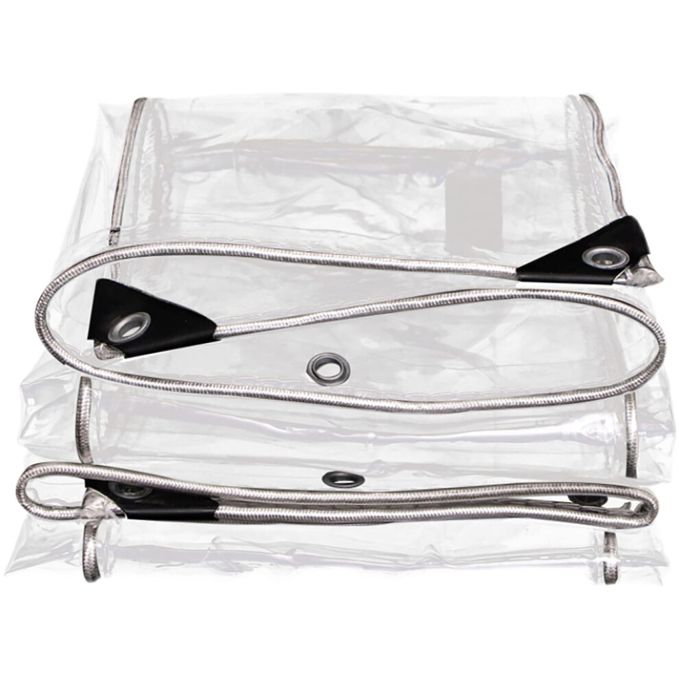 Clear Pvc Tarp With Grommets 0.35Mm 2X3m Waterproof Windproof Transparent Vinyl Tarpaulin For Patio Garden Outdoor 9351714658898