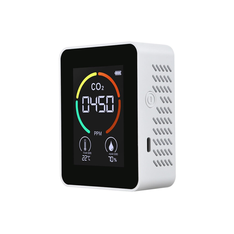CO2 Air Quality Monitor with Temperature and Humidity Sensor, Accurate Carbon Dioxide Detector for Home and Office