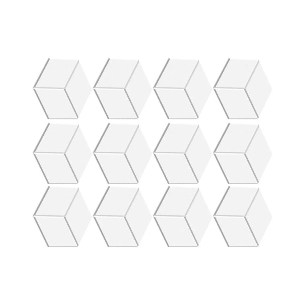Tauoh 12Pack Acoustic Panels With Self-Adhesive, 12X10.2x0.4inch Sound Proof Foam Panels, Sound Absorbing Tile For Walls White