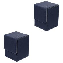 2pcs PU Leather Card Storage Box Set for Trading Cards, Durable PU Protection, DualBox Design