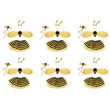 24Pc Bumble Bee Honey Girls Kids Fairy Halloween Fancy Dress Party Costume