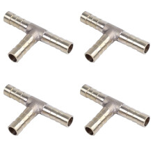 4X 8mm T Shape Air Gas Fuel Water Gasoline Hose Joiner Pipe Connector