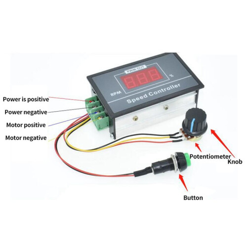 3X PWM  Motor Speed Controller with Digital Display 30A PWM Adjustable Speed Stepless Regulator