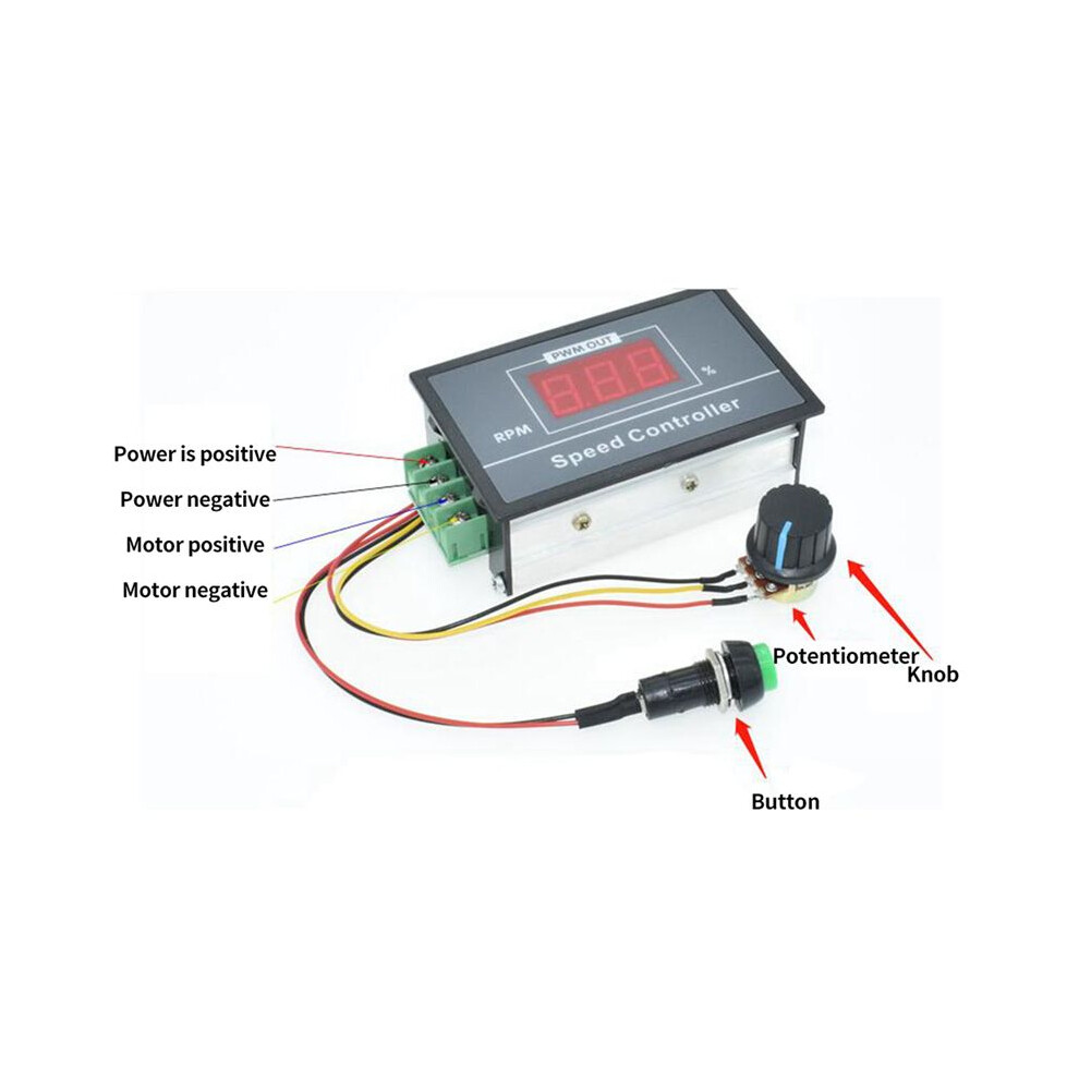 3X Pwm Motor Speed Controller With Digital Display 30A Pwm Adjustable Speed Stepless Regulator 4761042763006