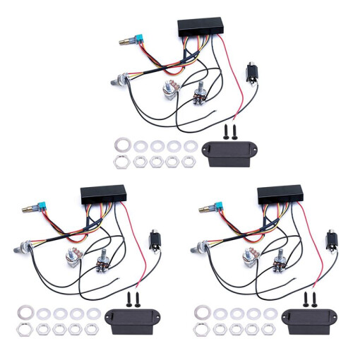 3X EQ-B21T Elgitarr Bas Aktiv Pickup Elgitarr Baslinjeinstrumenttillbehör