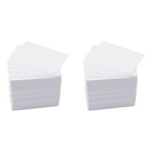 Paquet de 200 Cartes PVC Vierges de Qualité Supérieure, Cartes en Plastique Blanc de Qualité Graphique CR80 30Mil pour Imprimantes de Badges