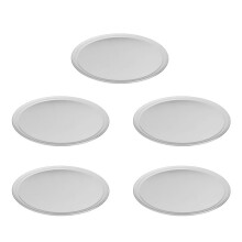 5Stück 12-Zoll-Backblech für Pizza Aus Aluminium mit Breitem Rand - Langlebig, Leicht, Perfektes Backen