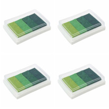 4X Inkpad Multi Gradient Green 4 X Colors Ink Stamp Pad Oil Based