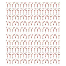 200 Pcs Rose Gold Keychain, Spring Snap Key Ring with Chain and Jump Rings, DIY Key Chain Parts for Hanging Buckle