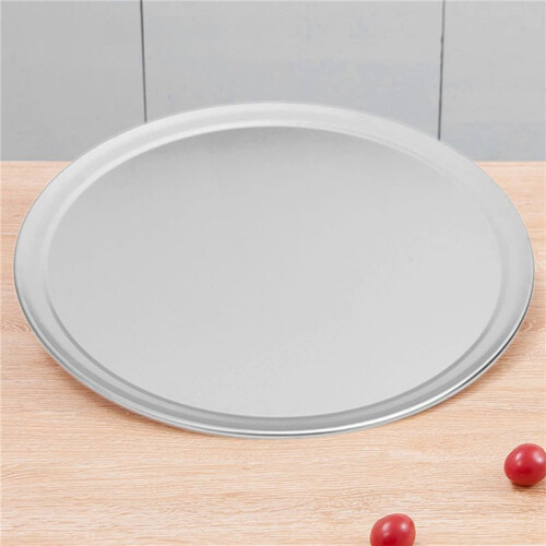 5X Bandeja para Assar Pizza de Alumínio com Borda Larga de 12 Polegadas - Durável, Leve e Perfeita para Assar