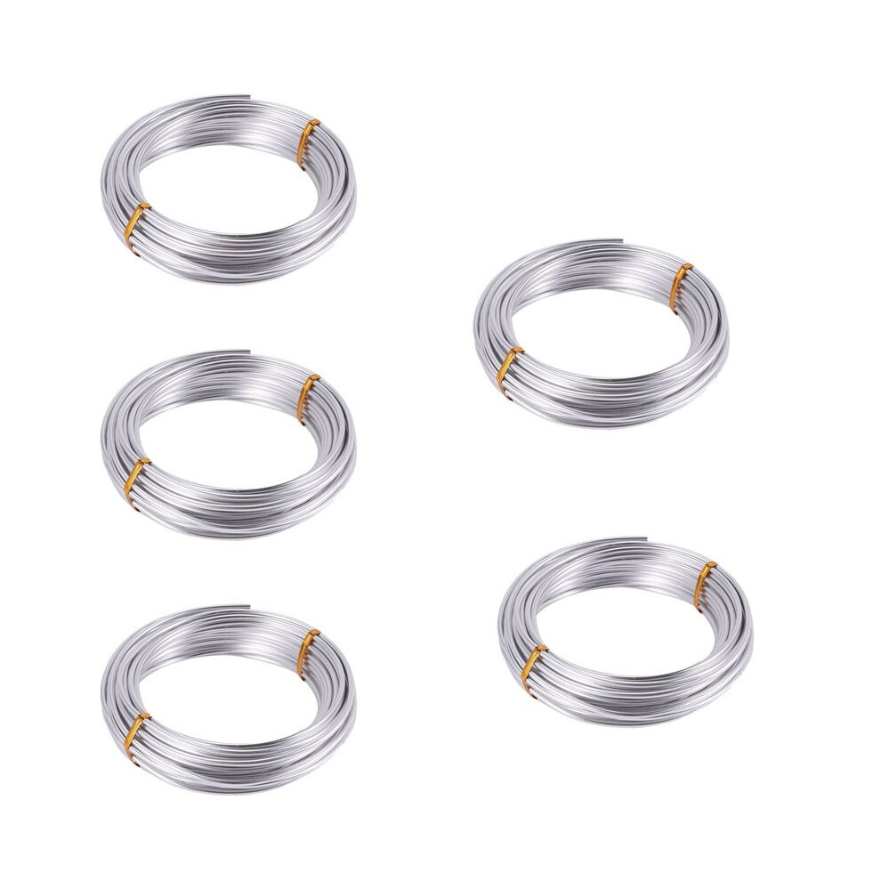 5Pcs 3Mm Aluminium Wire 10M Silver Wire For Jewellery Making Clay Modelling Bonsai And Model 6032189810921