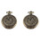 2X Quartz Pocket Watch, Analog, Bronze Box, with Dragon Series WPK062 1