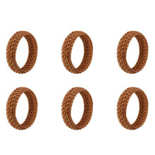 6X Ethnic Style Hand-Woven Rattan Bracelet Simple  Round Rattan Bracelet Ladies Jewelry