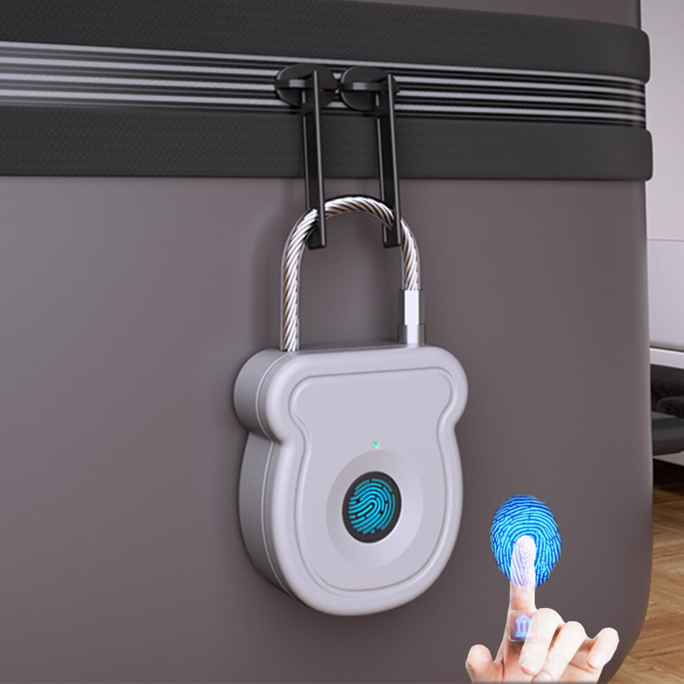 Fingerprint Padlock 20 User Access Biometric Usb Rechargeable Lock For Gym Locker Luggage Travel 9771547033349