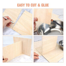 75 Pack Unfinished Wood Sheets,Wood Thin Wood Board for House Aircraft Ship Boat Arts and Crafts,DIY Ornaments