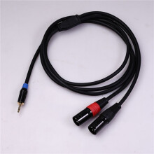2X Hifi 3,5 mm Bis 2 XLR Stecker Kabel Hohe Qualität Versilbertes Stereo 3.5 Aux zu Xlr Kabel, 3.5 Aux zu 2Xlr, 1.8M