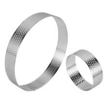 18 Pack Perforated Tart Rings Set,Stainless Steel Heat-Resistant Cake Mousse Ring Pie Mousse Mold for Pastry Cake