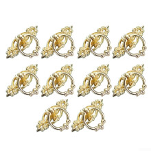 Antique Cabinet Handles 10 Pack Vintage Ring Pull Design Durable Zinc Alloy Drawer Pulls for Furniture