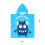 Unicorn Poncho Towel for Kids - Aqua 3