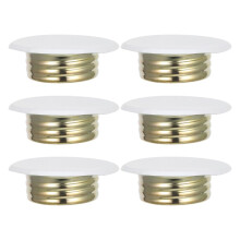 6pcs Fire Sprinkler Cover Plate White Iron Concealed Head Protector for Ceiling Safety