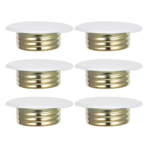 6pcs Fire Sprinkler Cover Plate White Iron Concealed Head Protector for Ceiling Safety