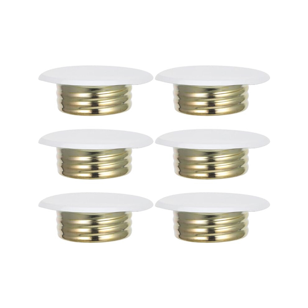 6Pcs Fire Sprinkler Cover Plate White Iron Concealed Head Protector For Ceiling Safety 9351714659291