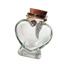 Glass Bottle For Pet Memorial Display Of Hair Or Ashes-3