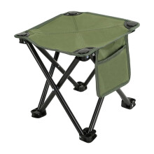 Folding Camping Stool Lightweight Compact Outdoor Chair with Side Pocket and Breathable Oxford Fabric
