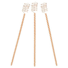 Electroculture Garden Stakes 3PCS Copper Plant Support Wooden Spiral Stakes for Vegetable Growth 31CM