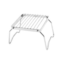 Portable Stainless Steel BBQ Grill for Camping with Large Cooking Surface and Quick Easy Assembly