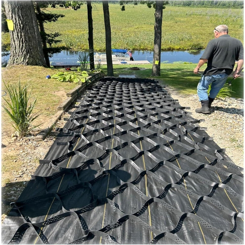 Heavy Duty Hdpe Gravel Stabilizer Grid 3X3ft For Driveway And Parking, With Drainage And Erosion Control 9073542181262