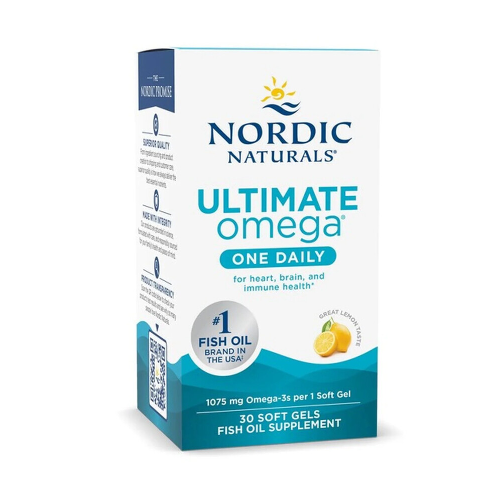 Nordic Naturals Omega-3 Fish Oil Heart & Brain Support Ultimate 1075Mg Lemon Flavour - 30 Softgels - Image 3