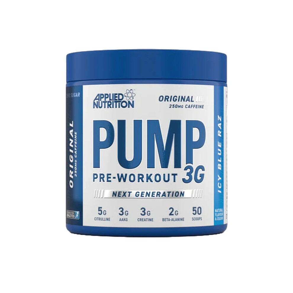 Applied Nutrition Blue Pump 3G Pre-Workout – 375 Grams - Icy Raz - Image 5