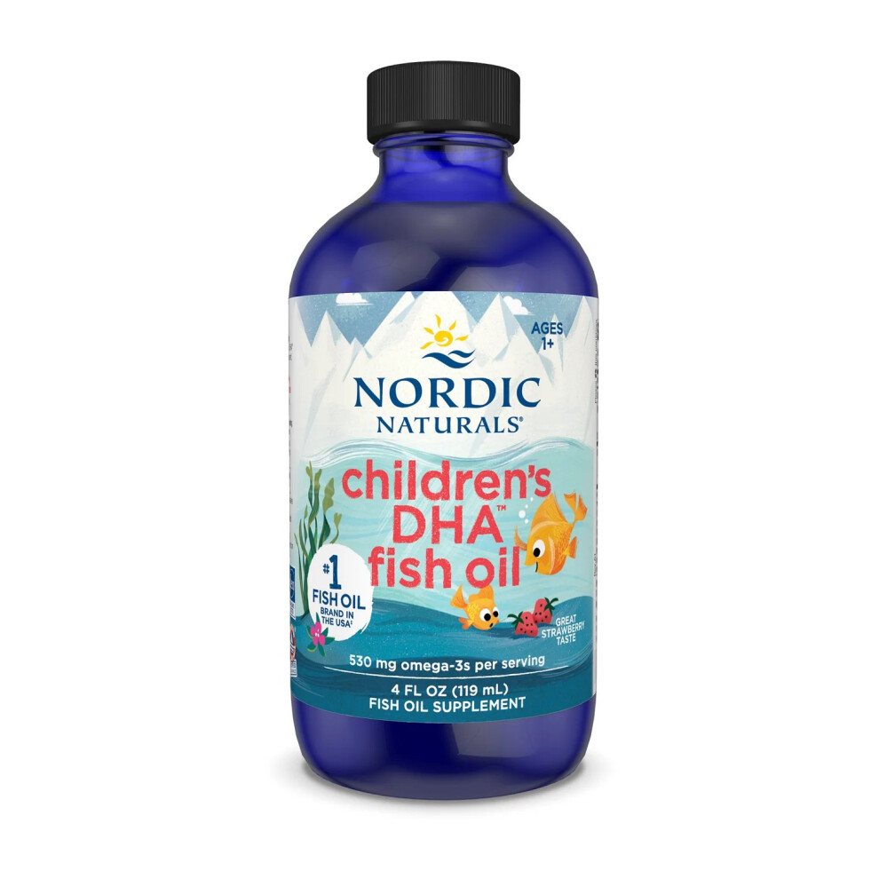 Children's DHA, 530mg Omega-3 Strawberry - 119 ml.