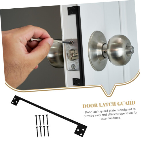 Outswing Door Latch Protector Stainless Steel Security Plate for Exterior Doors Enhanced Security 2