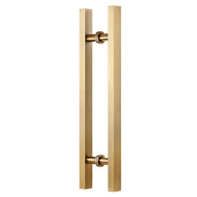 Modern Gold Stainless Steel Barn Door Handle 60cm Double Sided Sliding Door Pull for Interior Exterior Use