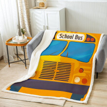 Yellow and Blue Baby Blanket Soft Sherpa Fleece Throw Compact Baby Size Travel Friendly Gift Ready Style 30'x40'